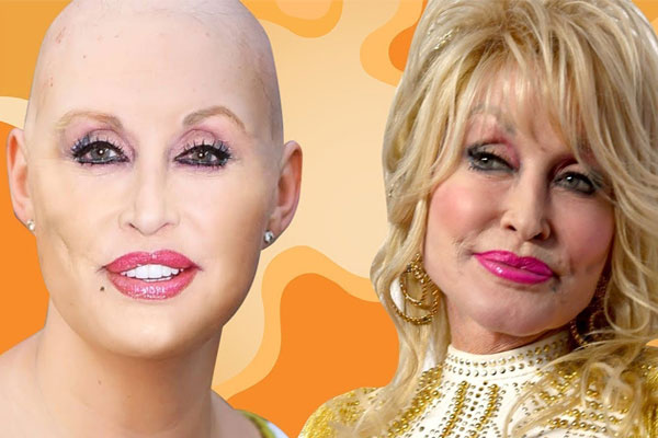 Give Up her Wig and Makeup