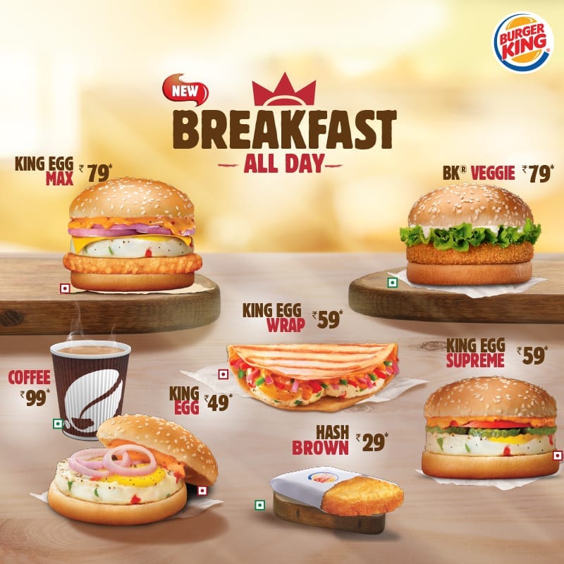 Burger King Breakfast Menu