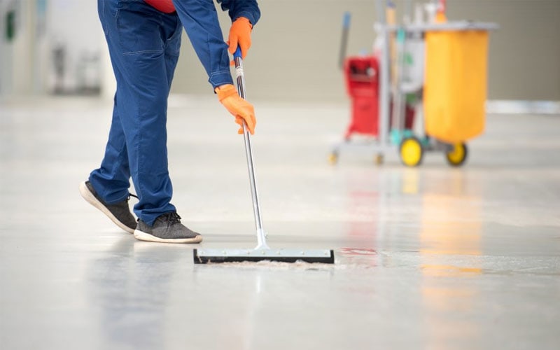cleaning warehouse
