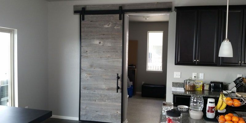 black metal barn doors