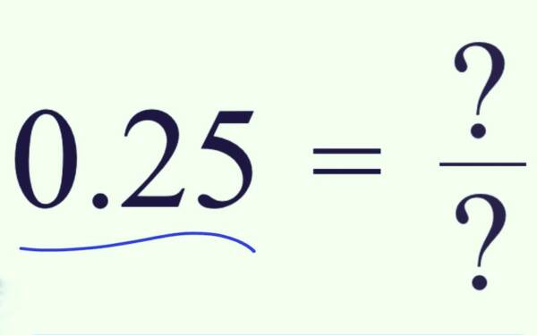 0.25 as a fraction