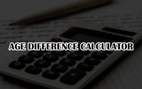 age difference calculator